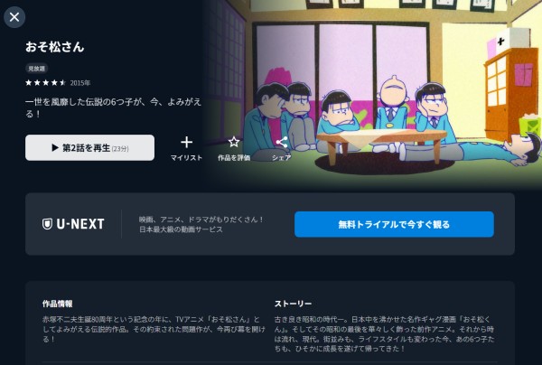 おそ松さん U-NEXT